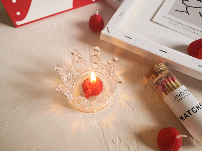 Crystal Glass Mini Tealight Candle Holder