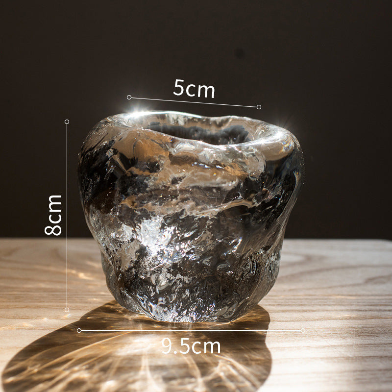 Natural Glass Romantic Candlelight Candle Holder