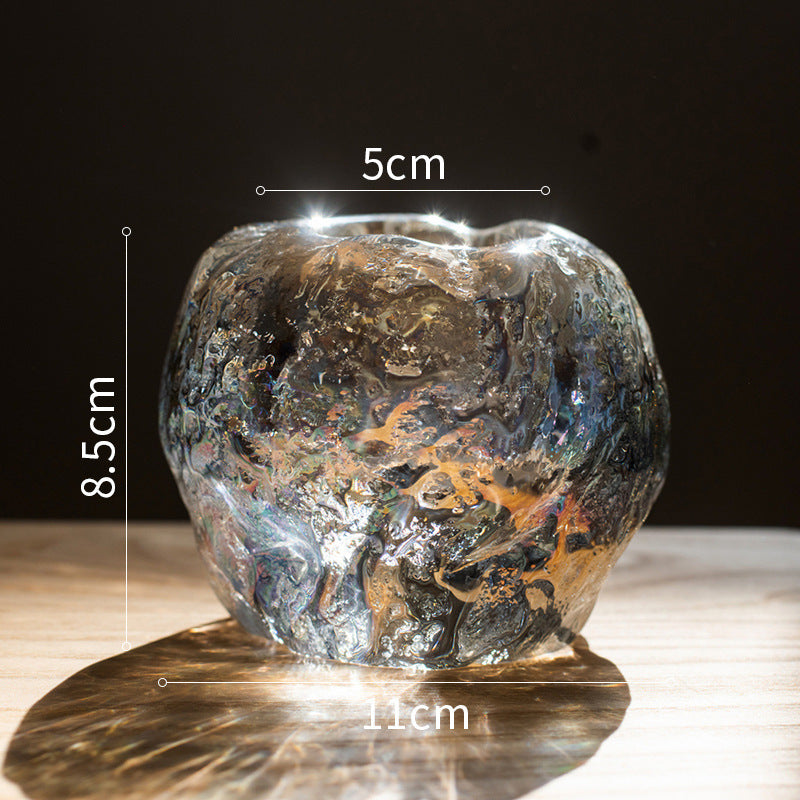 Natural Glass Romantic Candlelight Candle Holder