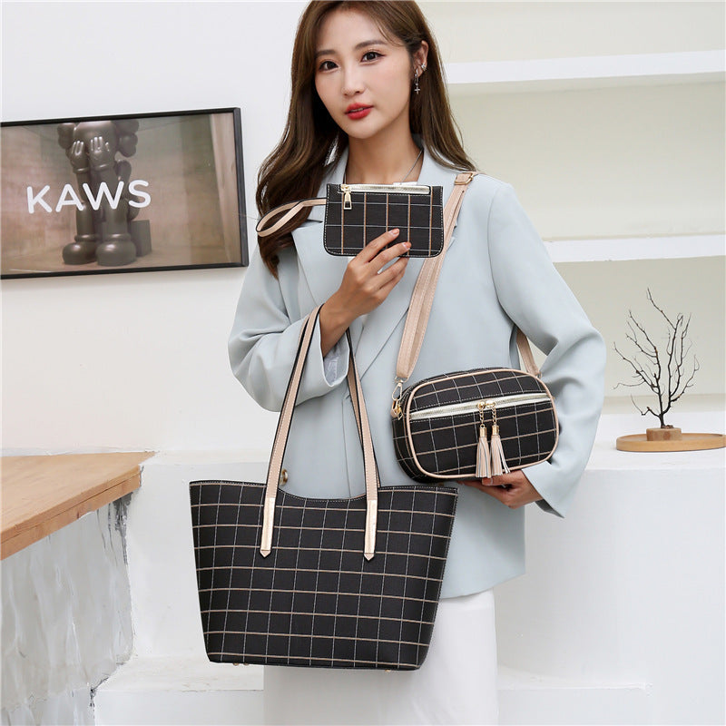 Four-piece Set Tote, Clutch and Wallet Bag Set