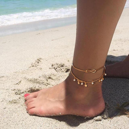 Infinity 8-Pendant Anklet