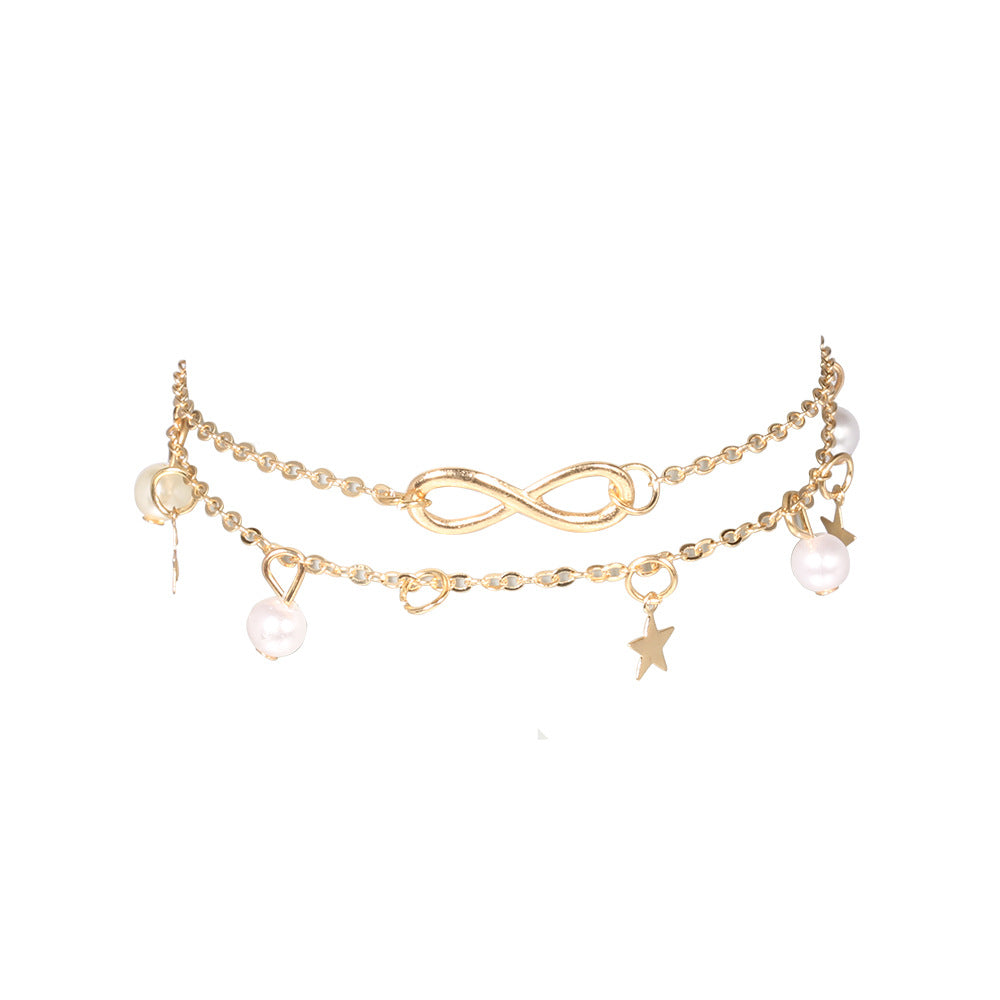 Infinity 8-Pendant Anklet