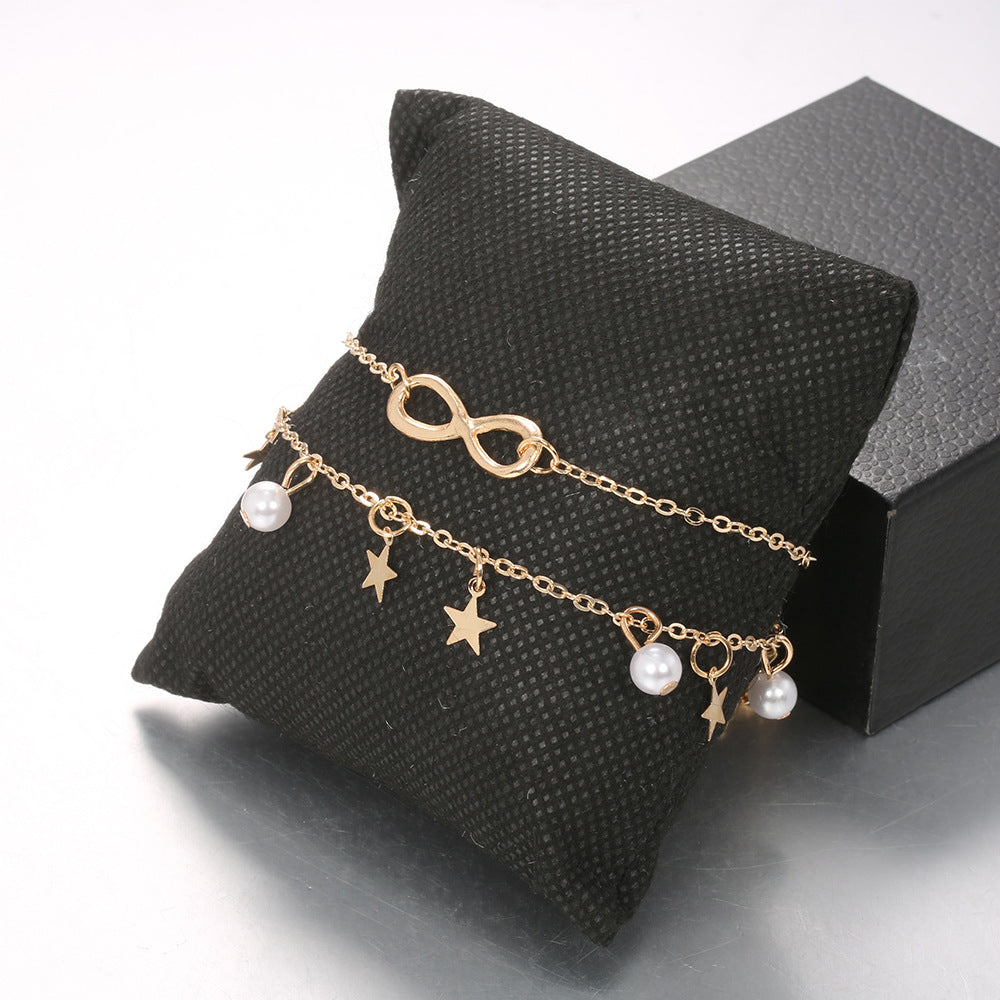 Infinity 8-Pendant Anklet