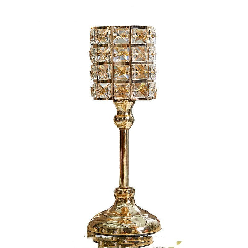 Crystal Diamond Inlaid Dinner Light Candle Holders