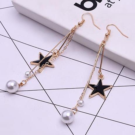 Long Pearl Tassel Earrings