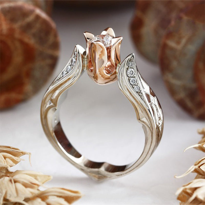 Rose Crystal Ring