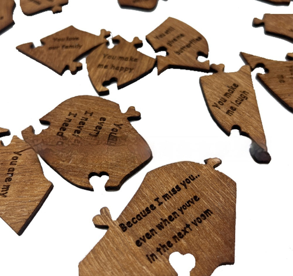 Reasons Why I Love You Wooden Heart Puzzle