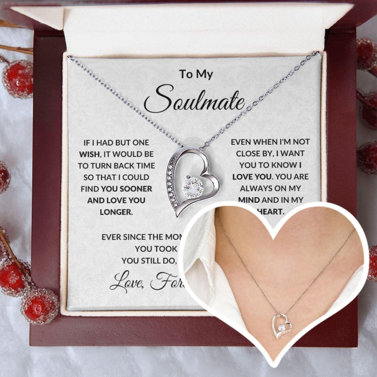 To My Soulmate Necklace Gift Pack