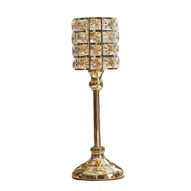 Crystal Diamond Inlaid Dinner Light Candle Holders