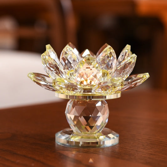 Crystal Lotus Candle Holder