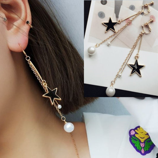 Long Pearl Tassel Earrings