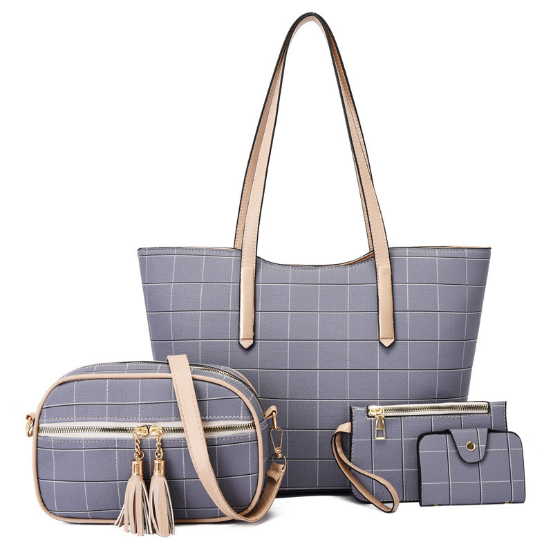 Four-piece Set Tote, Clutch and Wallet Bag Set