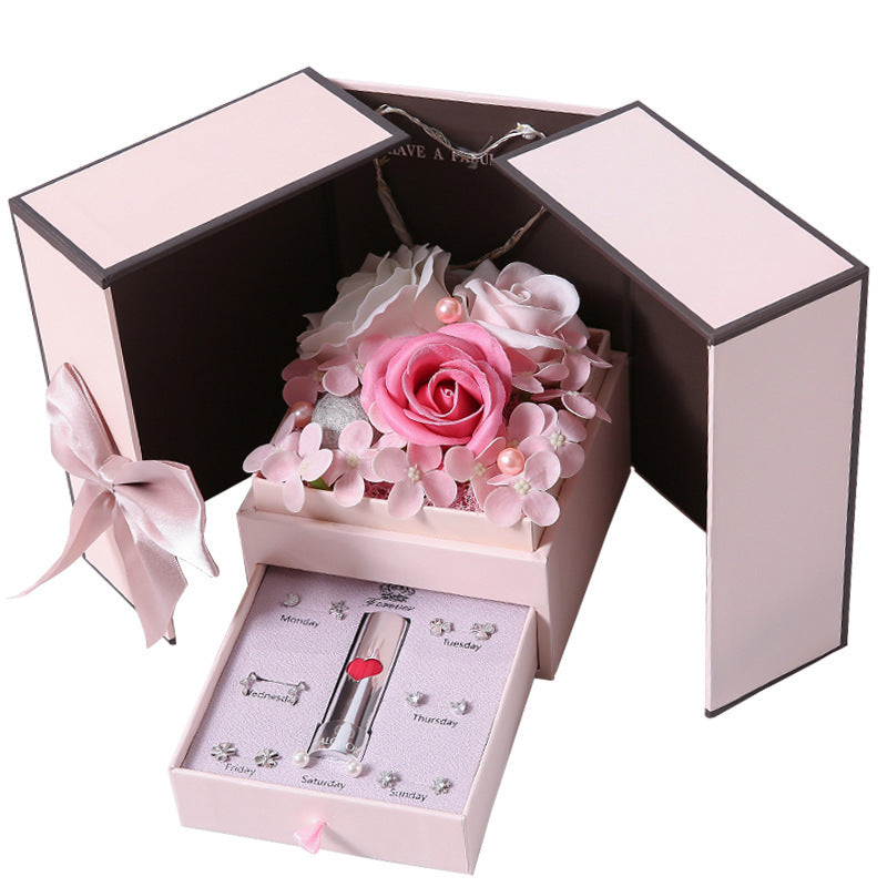 Valentine's Day Gift Floral Arrangement Jewelry Box