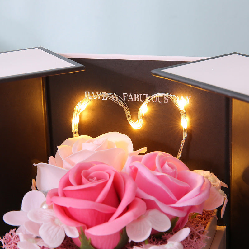 Valentine's Day Gift Floral Arrangement Jewelry Box