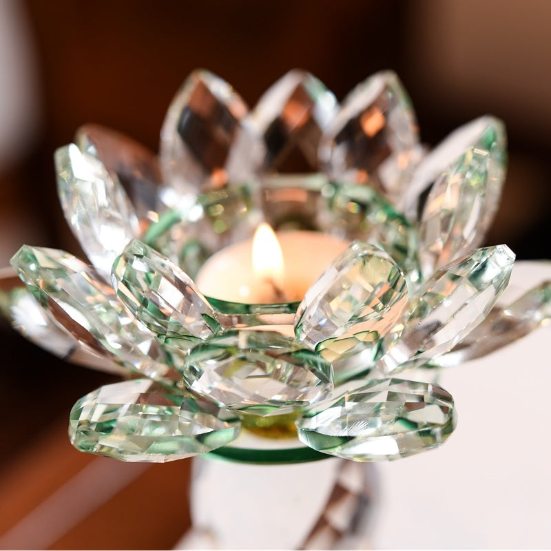 Crystal Lotus Candle Holder