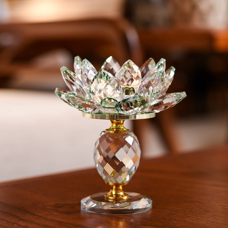 Crystal Lotus Candle Holder