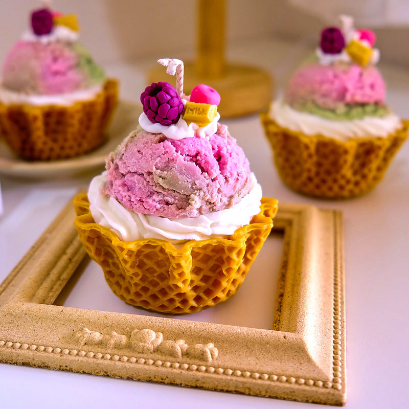 Cupcake Cream Dessert Fragrant Candles