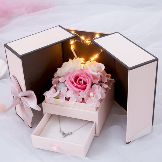 Valentine's Day Gift Floral Arrangement Jewelry Box