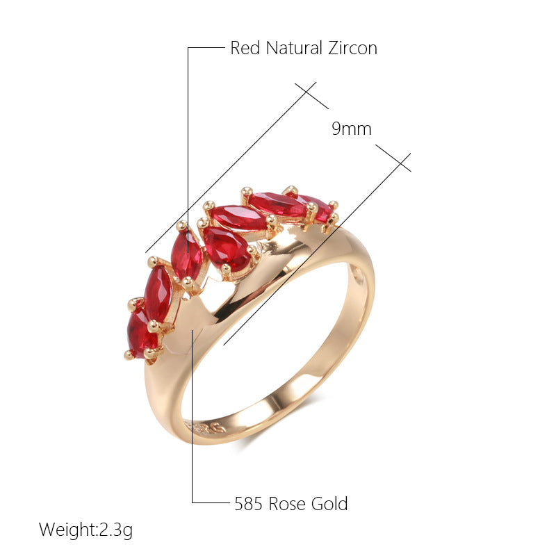 French Red Drops Ring