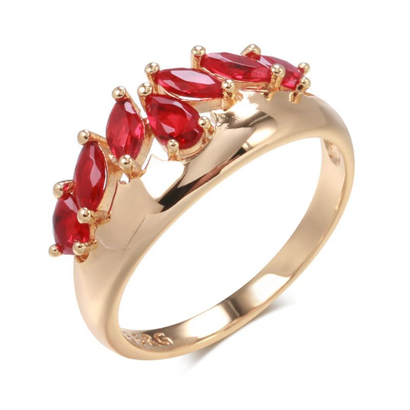 French Red Drops Ring