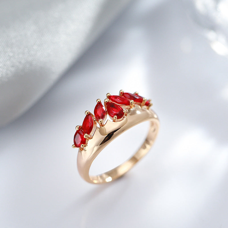 French Red Drops Ring