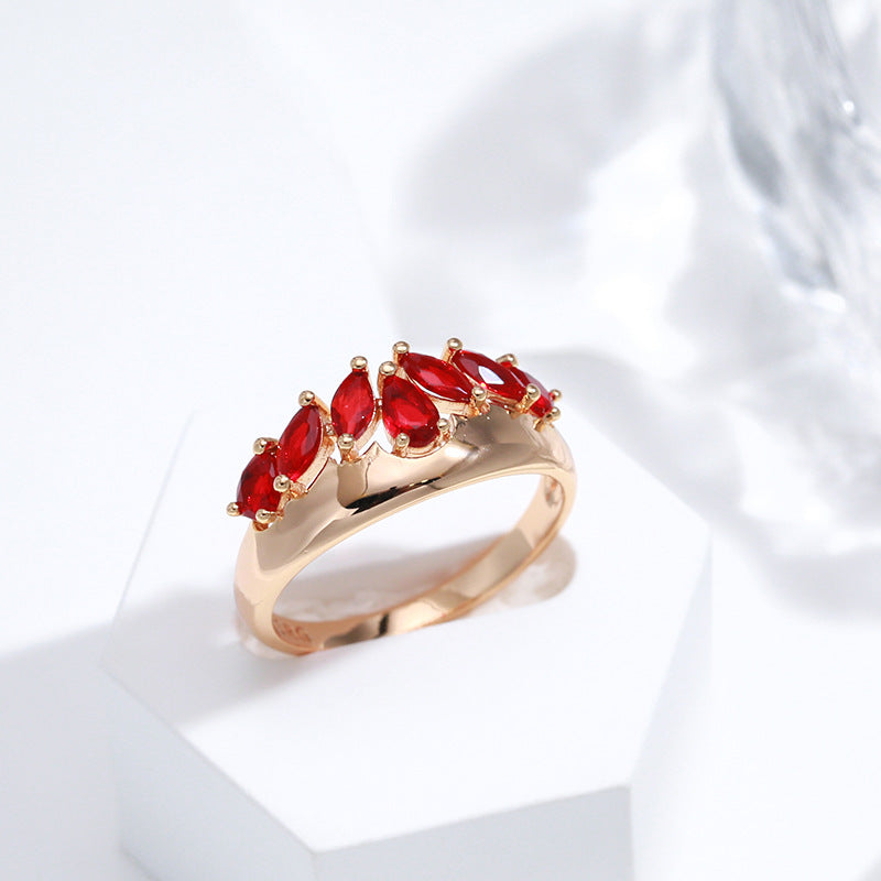 French Red Drops Ring