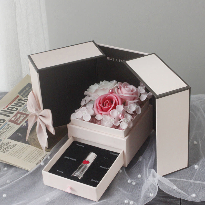 Valentine's Day Gift Floral Arrangement Jewelry Box