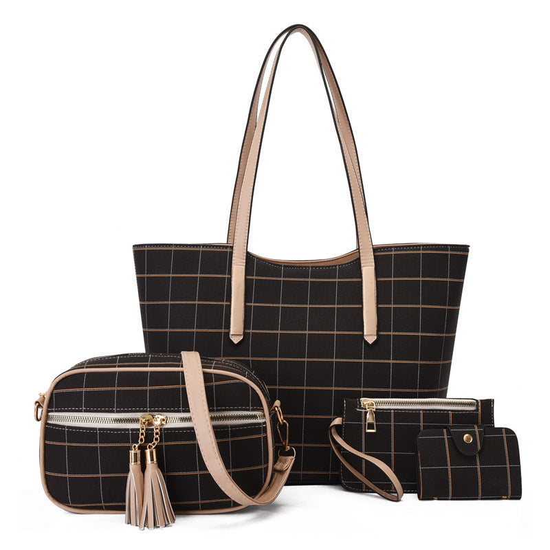 Four-piece Set Tote, Clutch and Wallet Bag Set