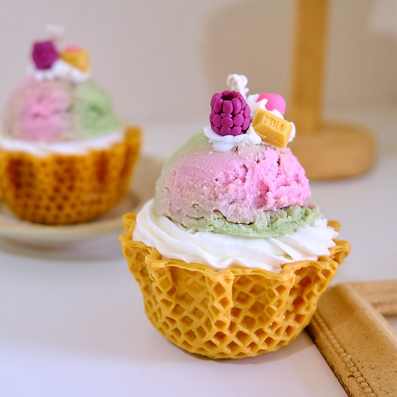 Cupcake Cream Dessert Fragrant Candles