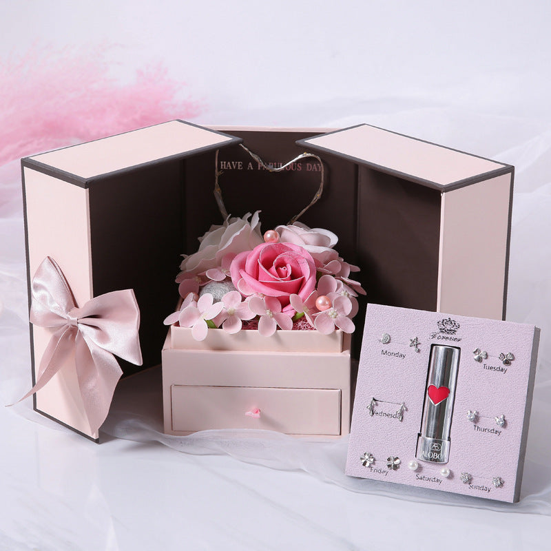 Valentine's Day Gift Floral Arrangement Jewelry Box