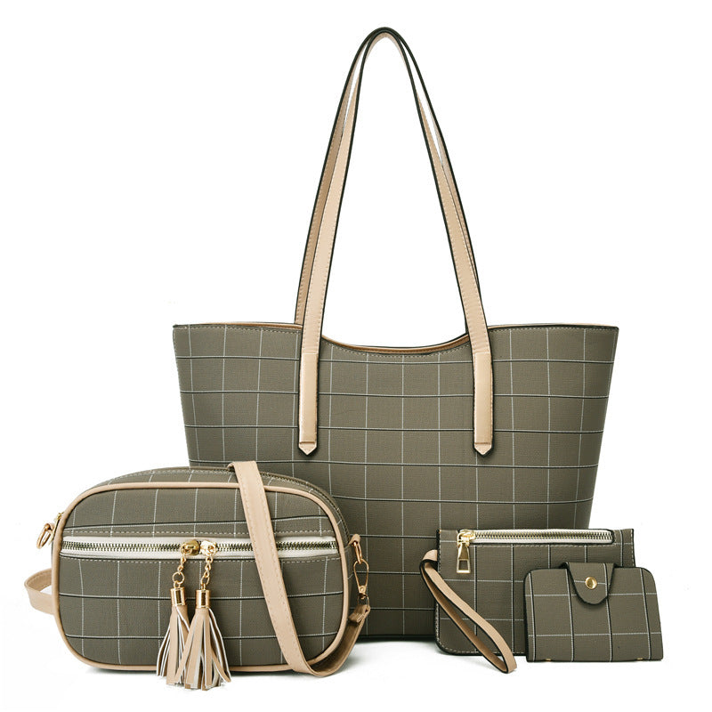 Four-piece Set Tote, Clutch and Wallet Bag Set