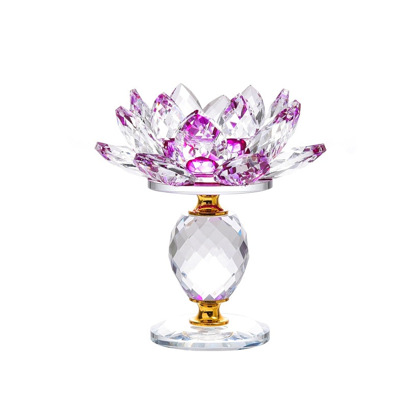 Crystal Lotus Candle Holder