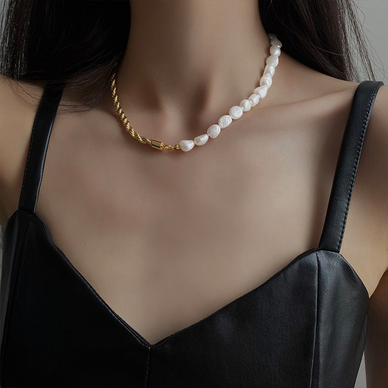 Half Pearl Necklace