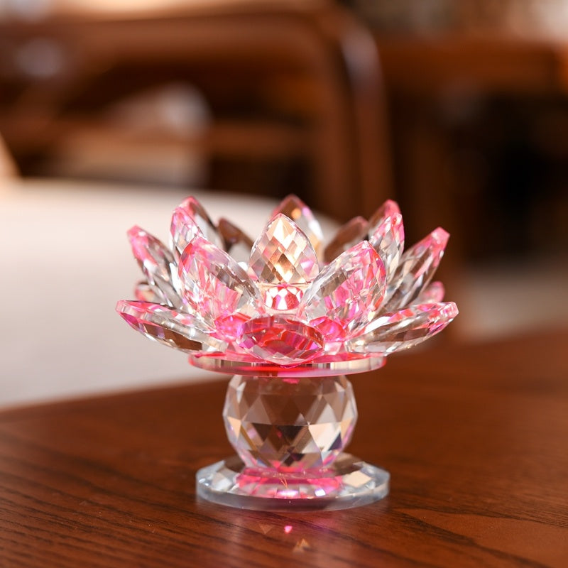 Crystal Lotus Candle Holder