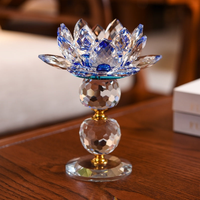 Crystal Lotus Candle Holder