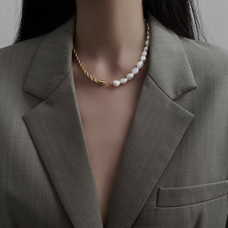 Half Pearl Necklace